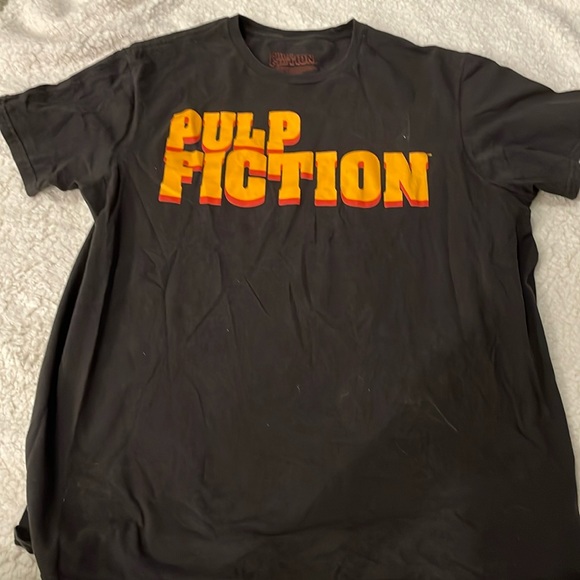 Retro Pulp Fiction Black Short Sleeve T-Shirt Mens Size L - Picture 1 of 2